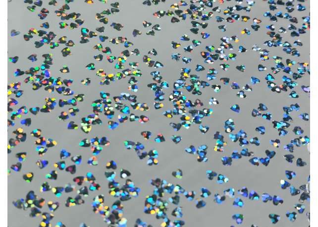 Holographic Silver Hearts Glitter Acrylic - 1/8" (3mm) *READ DESCRIPTION*