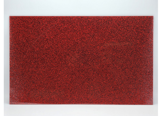Apple Red Glitter Acrylic (2 Sides) - 1/8" (3mm)