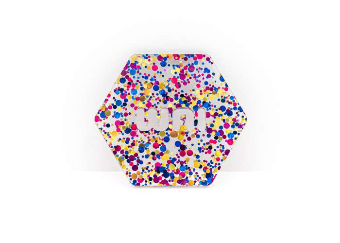 Fiesta Dots Glitter Acrylic - 1/8" (3mm)