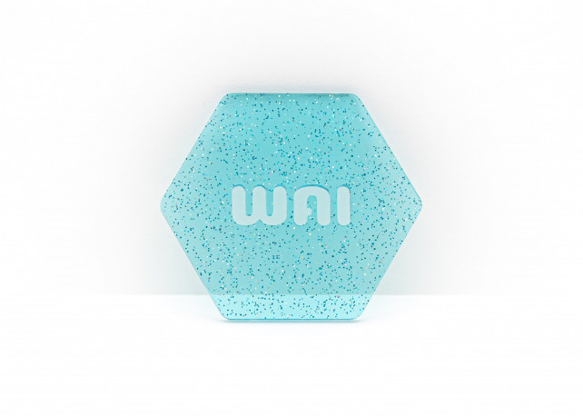 WAI-X Holographic Elsie Blue Glitter Acrylic - 1/8" (3mm)