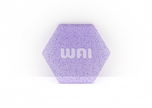 WAI-X Holographic Punzie Purple Glitter Acrylic - 1/8" (3mm)