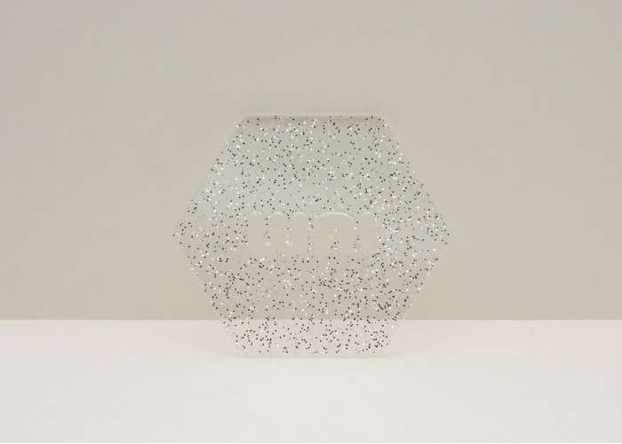 Snow White Clear Glitter Acrylic - 1/8" (3mm)