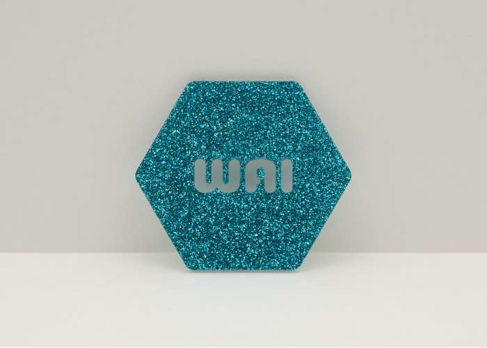 Icy Blue Glitter Acrylic (2 Sides) - 1/8" (3mm)