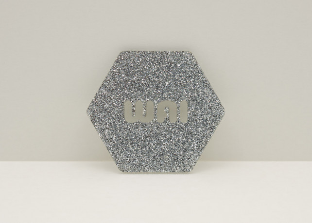 WAI-X Silver Glitter Acrylic (2 Sides) - 1/8" (3mm)