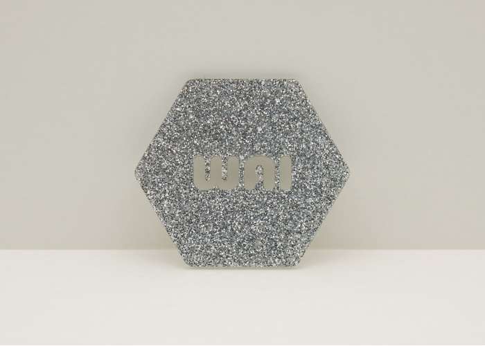 Silver Glitter Acrylic (2 Sides) - 1/8" (3mm)