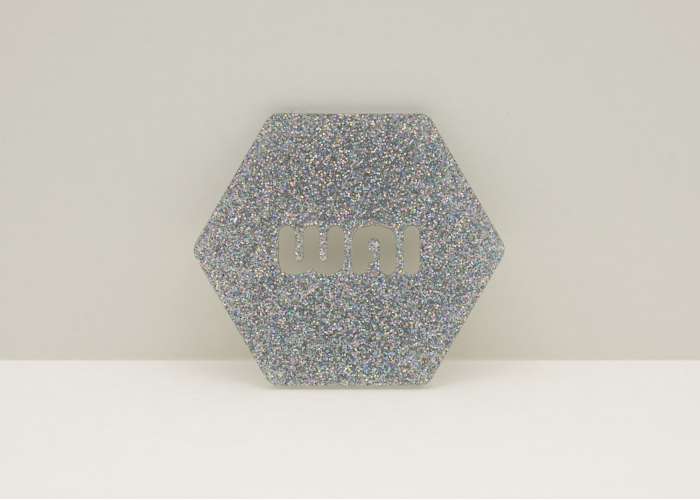 Holographic Silver Glitter Acrylic (2 Sides) - 1/8" (3mm)