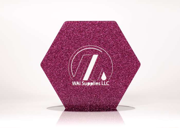 Fuchsia Glitter Acrylic (2 Sides) - 1/8" (3mm)