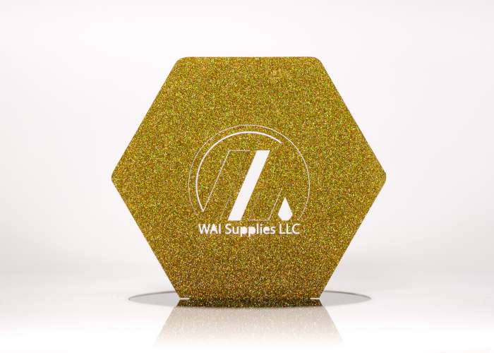 Confetti Gold Glitter Acrylic (2 Sides) - 1/8" (3mm)