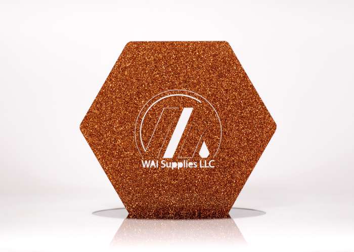 Rust Orange Glitter Acrylic (2 Sides) - 1/8" (3mm)