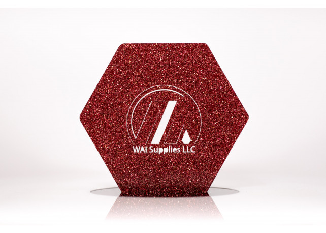 Red and Gold Glitter Acrylic Nails - wide 1