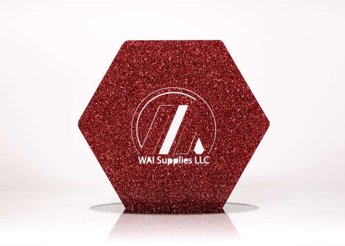 Red Gold Glitter Acrylic (2 Sides) - 1/8" (3mm)