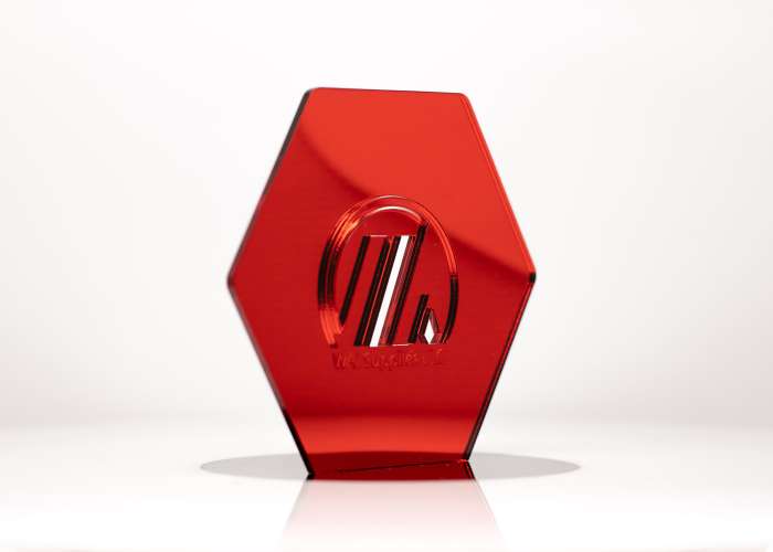 Red Mirror Acrylic (1 Side) - 1/8" (3mm)
