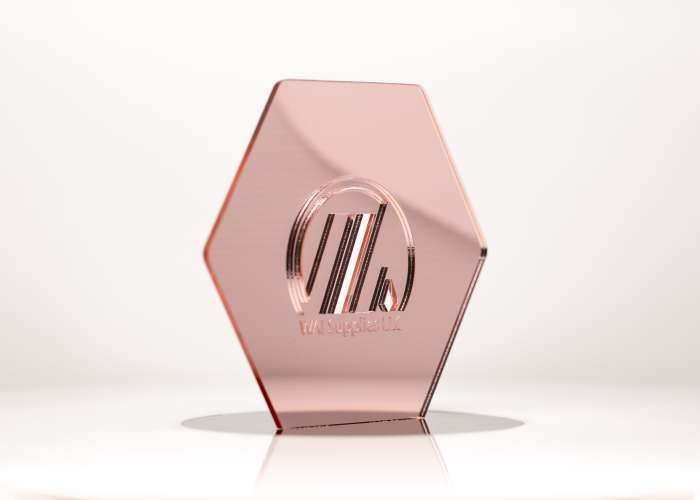 Rose Gold Mirror Acrylic (1 Side) - 1/8" (3mm)