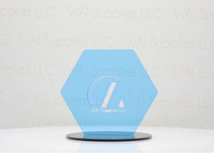 Transparent Light Blue Acrylic - 1/8" (3mm)