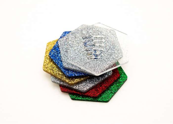 Christmas Variety Glitter Bundle Acrylic (7 sheets) - 1/8" (3mm)