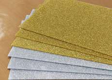 Christmas Silvery Gold Glitter Bundle Acrylic (6 Sheets) - 1/8" (3mm)