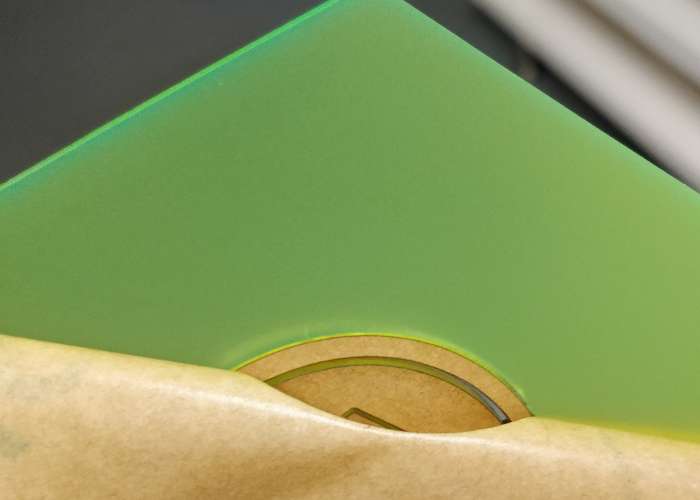 Frosted Neon Peridot Green Acrylic (2 Sides) - 1/8" (3mm)