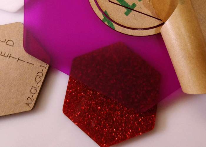 Frosted Kämmererite Magenta Acrylic (2 Sides)  - 1/8" (3mm)