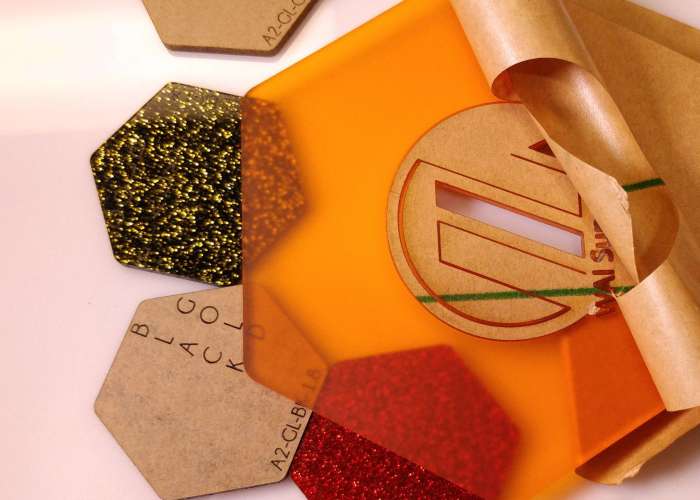 Frosted Mandarin Garnet Orange Acrylic (2 Sides)  - 1/8" (3mm)