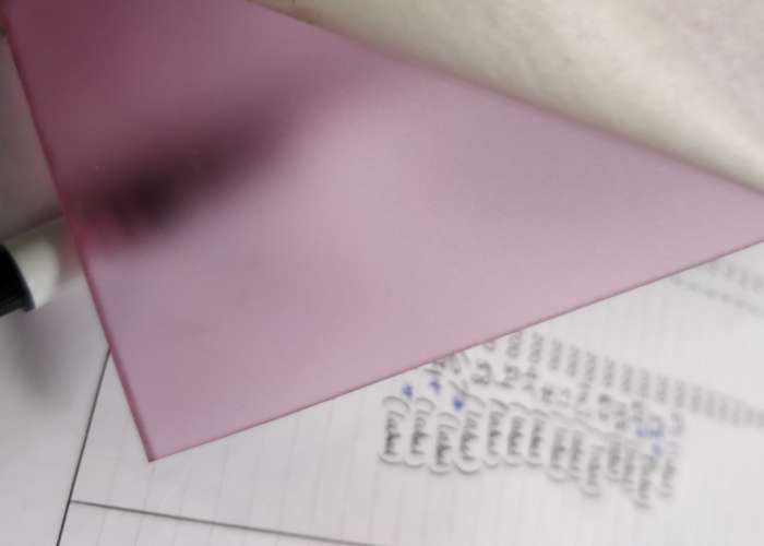 Frosted Rose Quartz Pink Acrylic (2 Sides) - 1/8" (3mm)