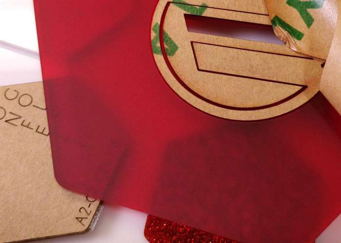 Frosted Ruby Red Acrylic (2 Sides) - 1/8" (3mm)