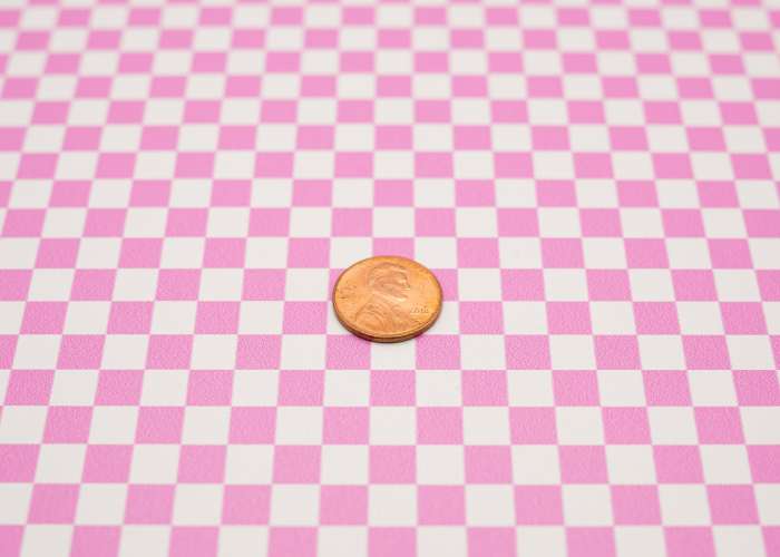 uniWAI Pink And White Checkered Mini Pattern