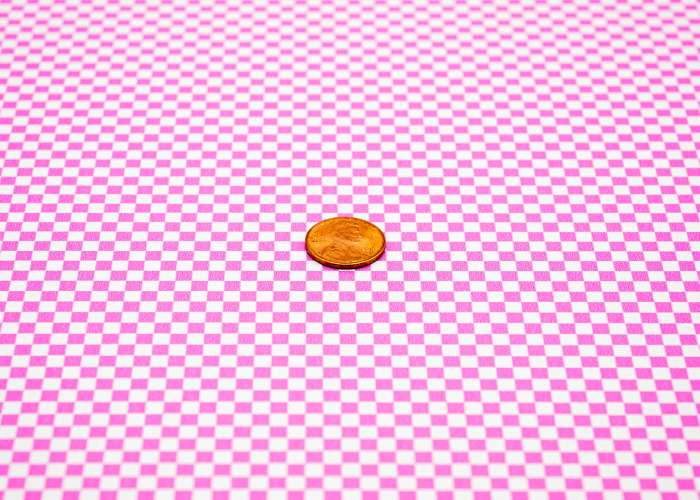 uniWAI Pink And White Checkered Tiny Pattern