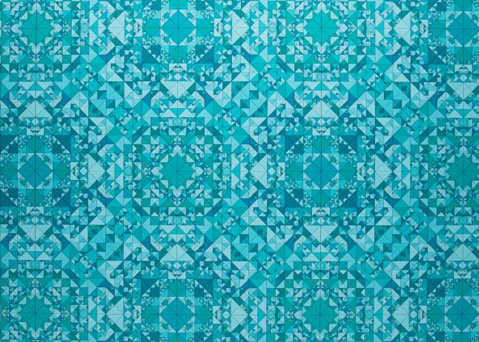 uniWAI Turquoise Mosaic Tiles Pattern