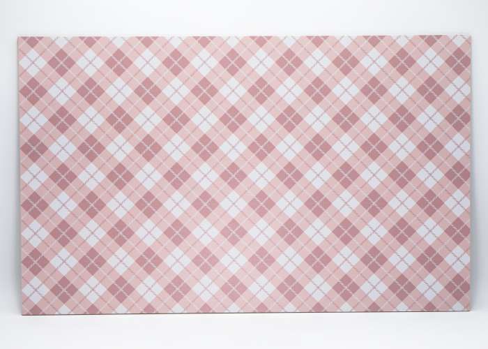 Blush Pink Plaid 1 uniBoard MDF - 1/8" (3mm)