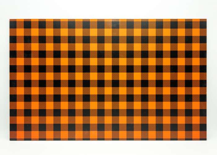 Orange and Black Buffalo Plaid uniBoard MDF - 1/8" (3mm)
