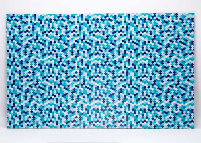 uniWai Blue Hexa Pattern